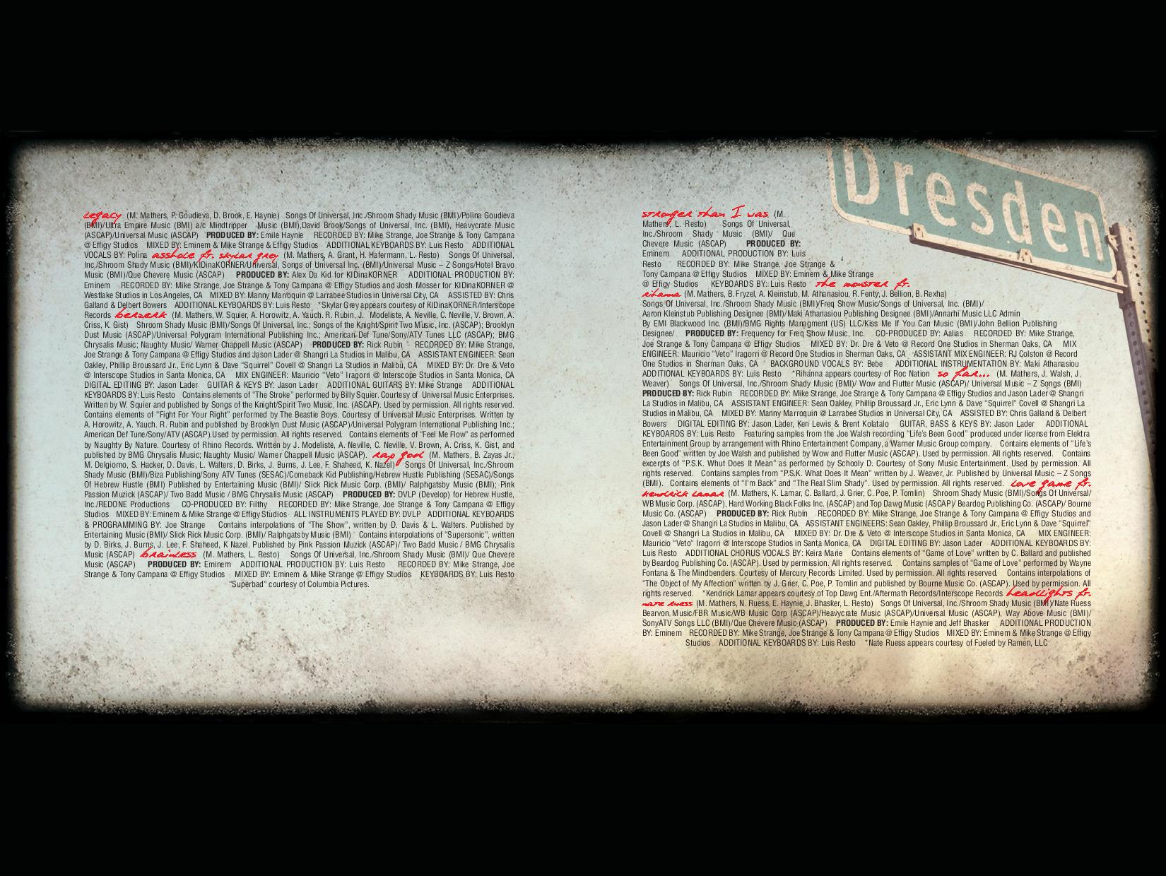 Eminem – 'Marshall Mathers LP 2' (Booklet & Production Credits) | HipHop-N-More - Part 21650 x 1240