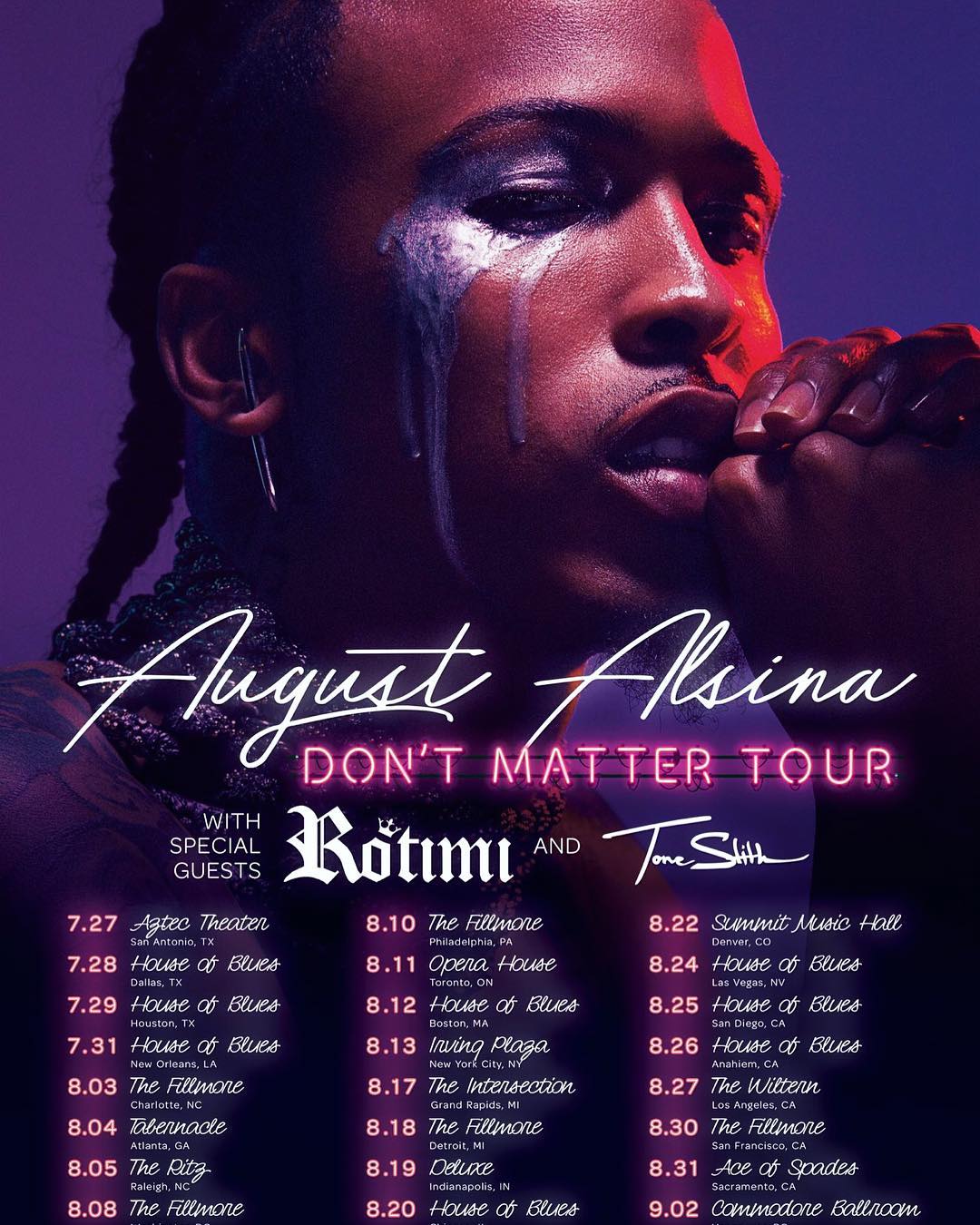 August Alsina Announces 'Don't Matter Tour' With Rotimi & Tone Stith | HipHop-N-More1080 x 1350