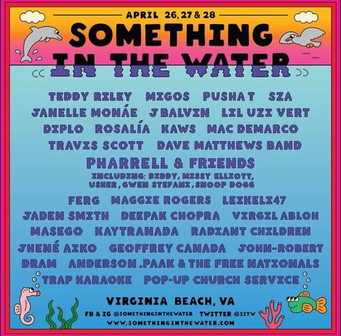 Pharrell Announces Lineup for His 'Something In The Water' Fest Feat