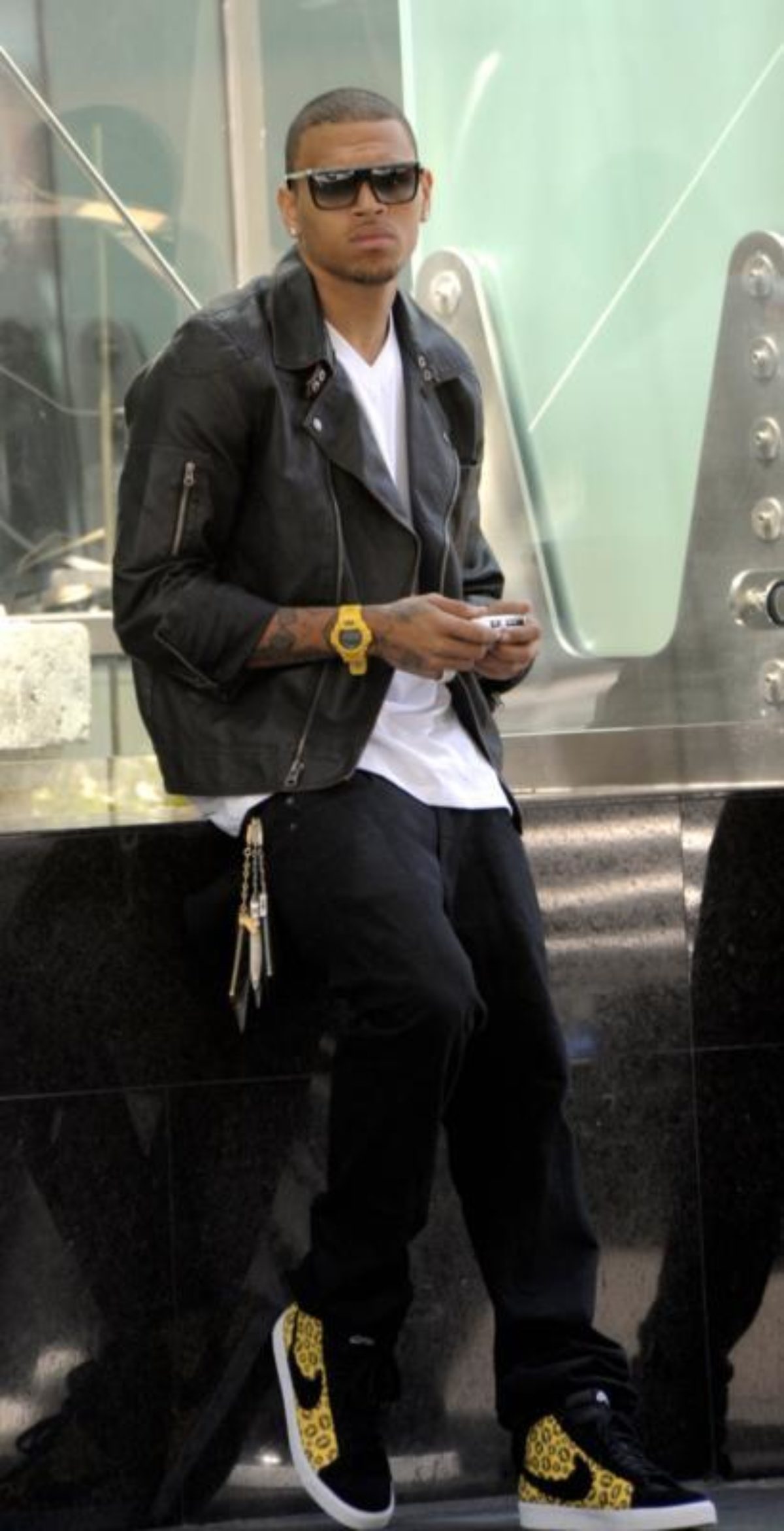 chris brown nike blazers