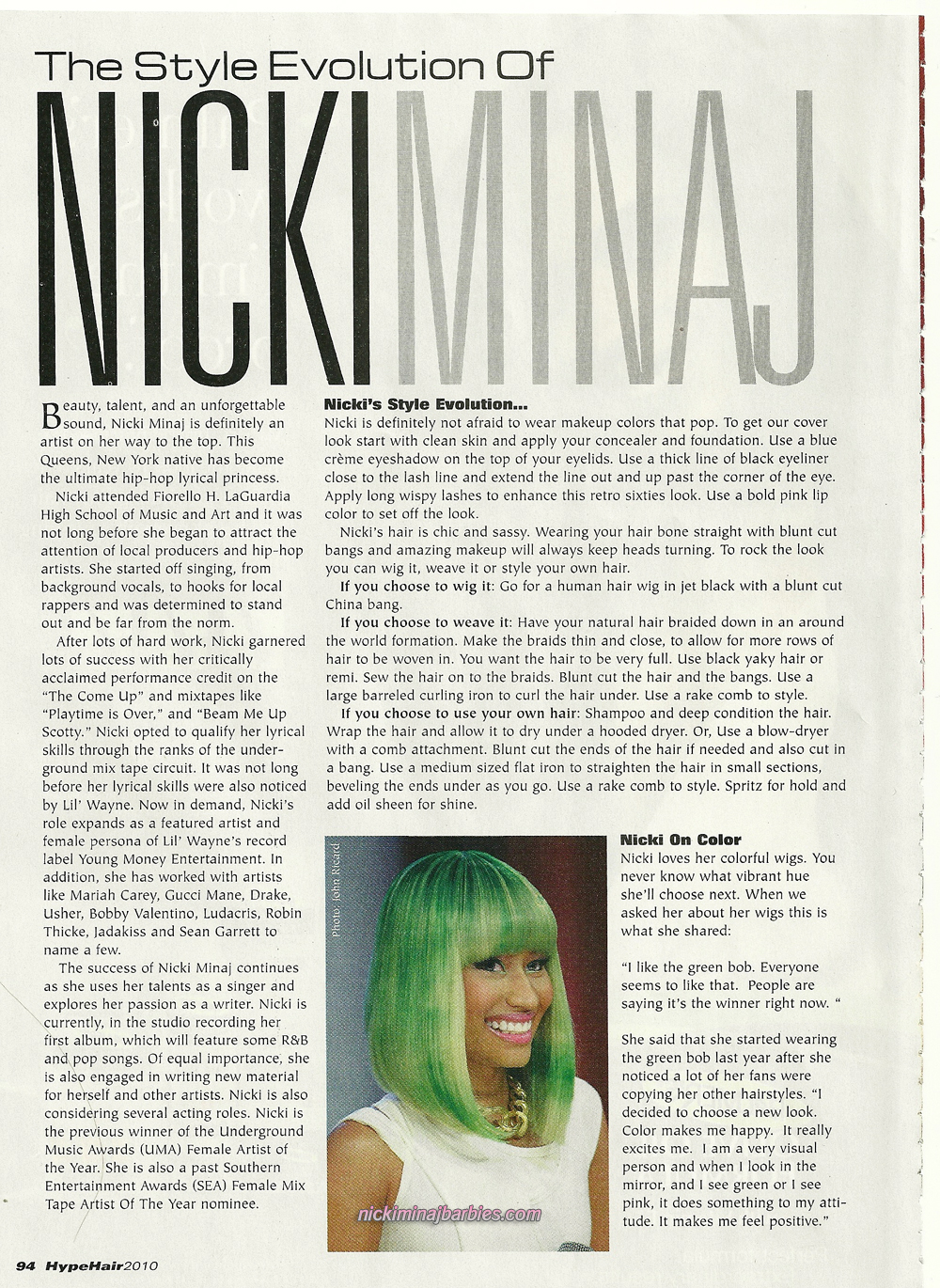 Nicki Minaj Covers Hype Hair Magazine | HipHop-N-More