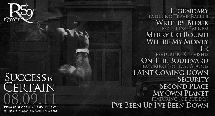 Royce Da 5’9″ – Success Is Certain (Album Cover & Track List)
