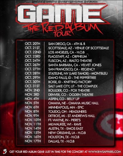 Game 'The R.E.D. Album' Tour Dates | HipHop-N-More