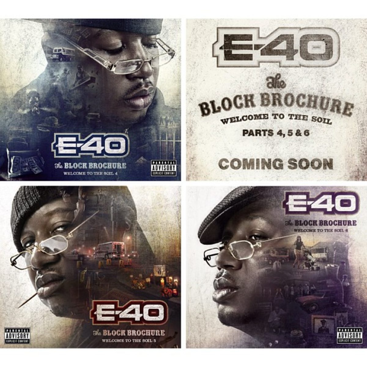 E 40 The Block Brochure Parts 4 5 6 Album Covers Track Lists Hiphop N More