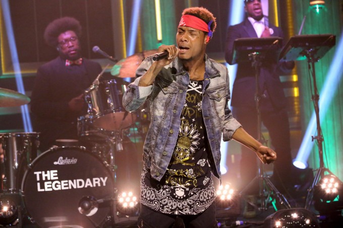 THE TONIGHT SHOW STARRING JIMMY FALLON -- Episode 0256 -- Pictured: Musical guest Fetty Wap performs with The Roots on May 5, 2015 -- (Photo by: Douglas Gorenstein/NBC)