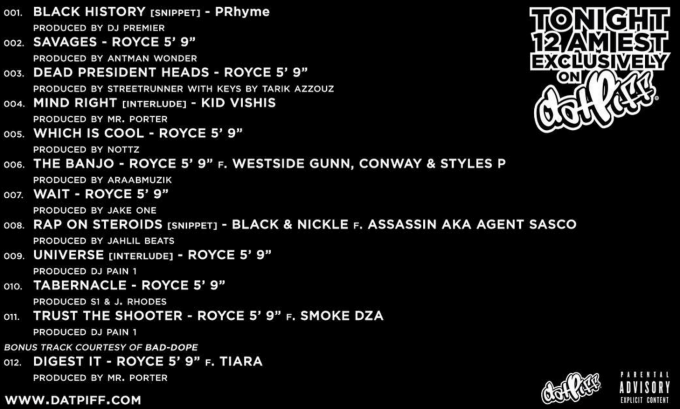 royce tracklsit