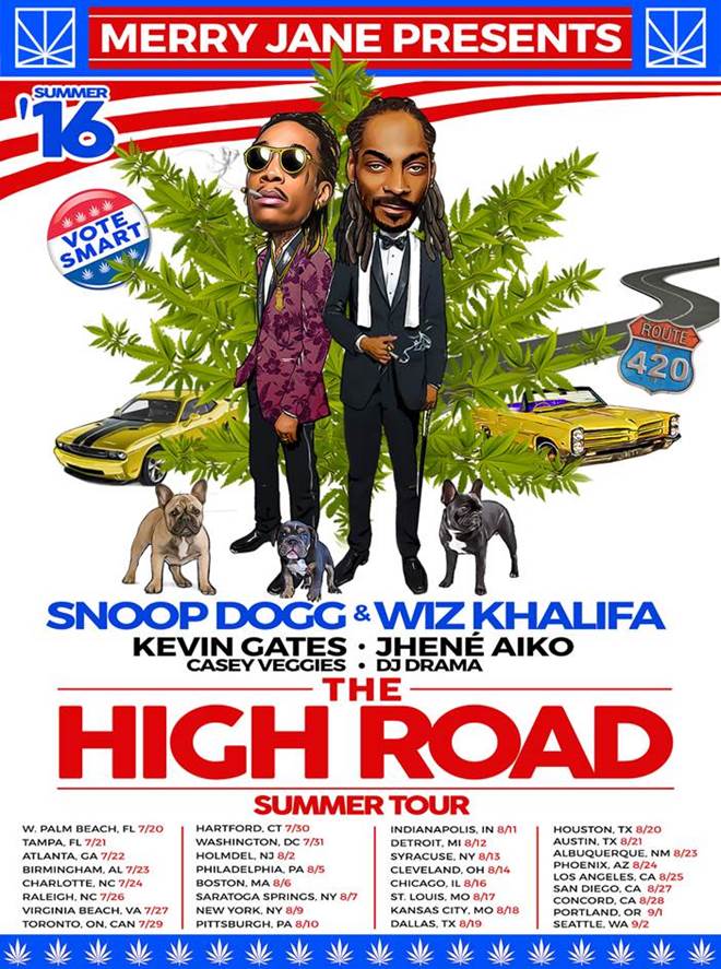 Wiz Khalifa & Snoop Dogg Announce 'The High Road Tour' HipHopNMore