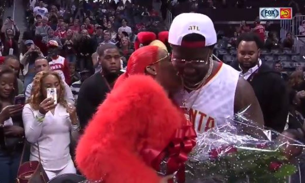 Gucci Mane Proposes To Girlfriend Keyshia Ka'oir at Hawks-Pelicans Game  (Video) | HipHop-N-More
