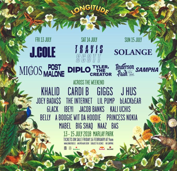 J. Cole, Travis Scott & Solange To Headline Longitude Festival In ...