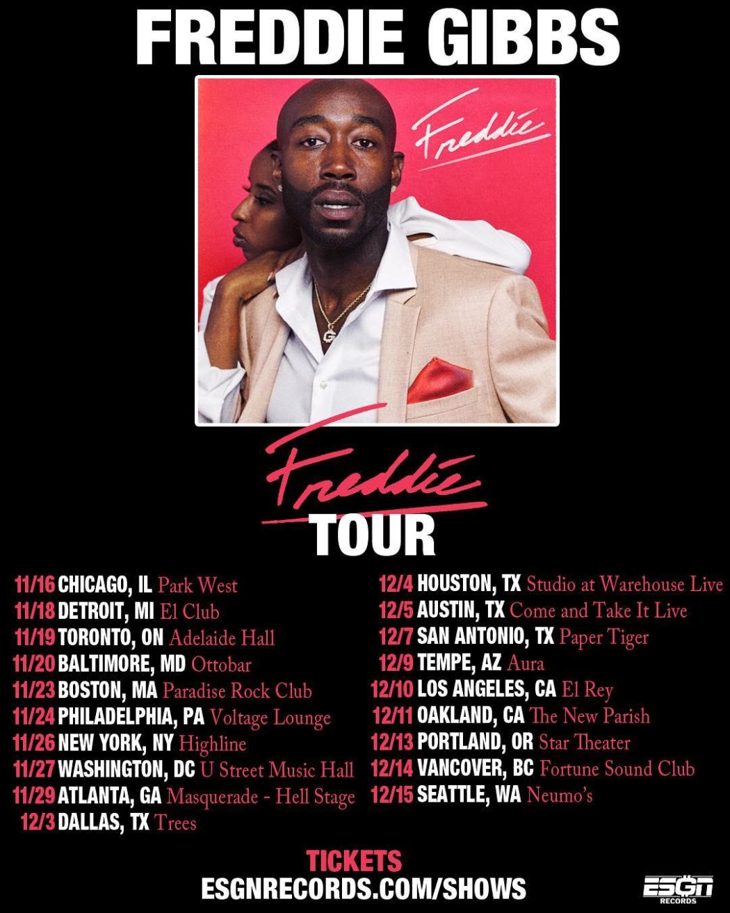 freddie gibbs tour schedule