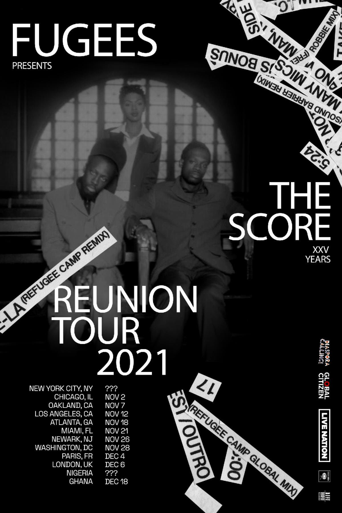 The Fugees Announce International Reunion Tour for 'The Score' 25th