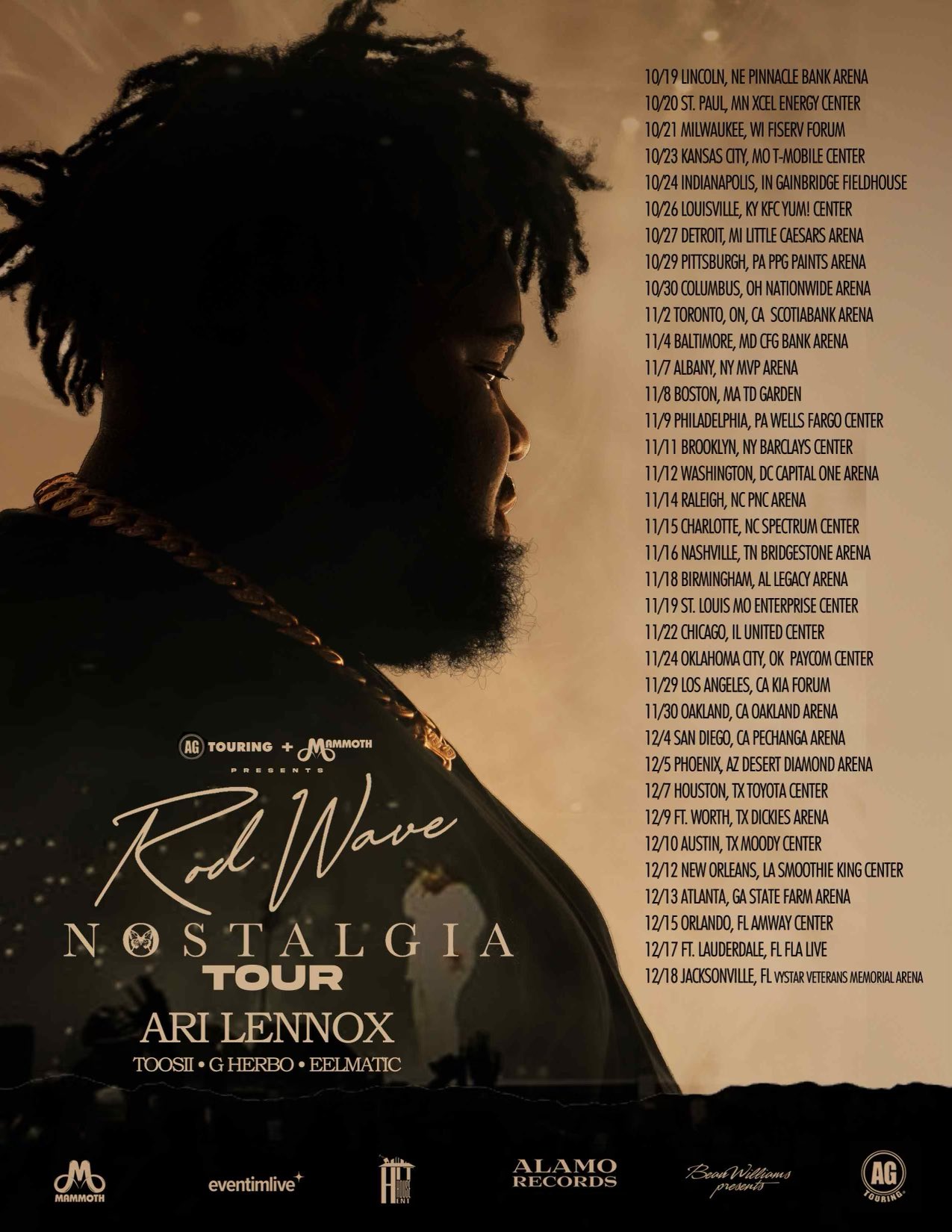 Rod Wave Announces 'Nostalgia' Arena Tour with Ari Lennox, Toosii