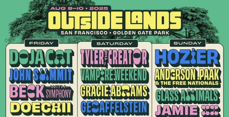 Outside Lands 2025 Announces Daily Lineups Ft. Doja Cat, Tyler, The Creator, Doechii, More